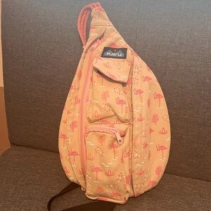 Kavu mini rope Flamingo print crossbody bag
